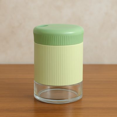 Plastic Salt and Pepper Shaker Set with Glass Bottom (Pack of 2)