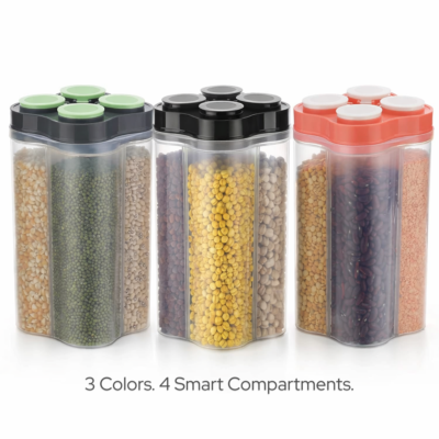 4 Section Airtight Food Storage Container (2500 ML)