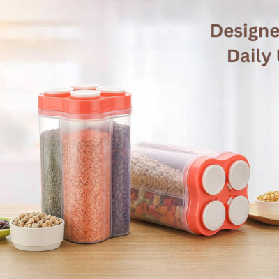 4 Section Airtight Food Storage Container (2500 ML)