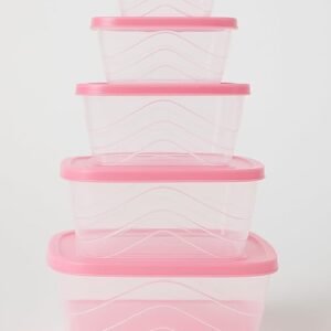 Transparent Food Storage Containers (5 Pcs)