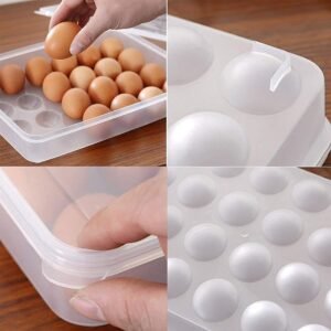 24 Slot Stackable Egg Container for Fridge