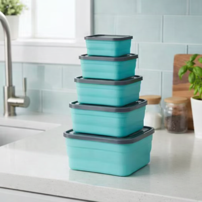 Multipurpose Food Containers with Lids (5 Pcs)