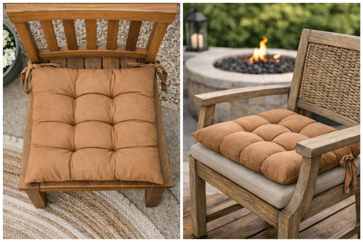 Square Chair Cushion Pads – Pack of 2