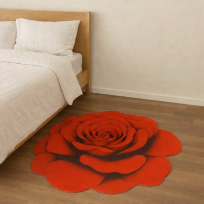 Floral 3D Printed Door Mat – Anti-Slip Washable Floor Mat for Entrance, Kitchen & Bathroom