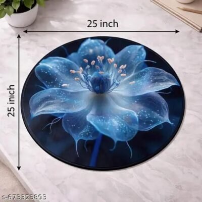 Floral 3D Printed Door Mat – Anti-Slip Washable Floor Mat for Entrance, Kitchen & Bathroom